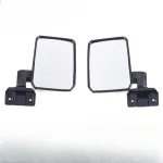 Chrome Side Door Rearview Mirrors Pair for Toyota Landcruiser 70 75 78 Series Ute, ABS Silver Finish