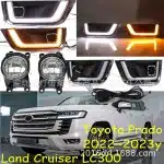 LED Front Fog Lights Daytime Running Lights DRL 6000K White for Toyota Land Cruiser LC300 Prado 2022-2023