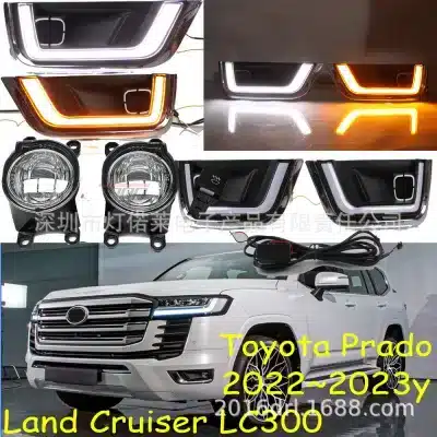 LED Front Fog Lights Daytime Running Lights DRL 6000K White for Toyota Land Cruiser LC300 Prado 2022-2023 LED Front Fog Lights Daytime Running Lights DRL 6000K White for Toyota Land Cruiser LC300 Prado 2022-2023