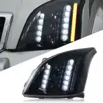 LED Projector Headlight Assembly with DRL Replacement for 2003-2009 Toyota Prado LC120