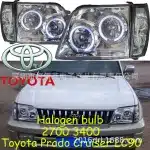 LED Headlight Assembly for Toyota Land Cruiser Prado LC90 1996-2002, 2700 3400 Replacement Lamps, Pair Upgrade