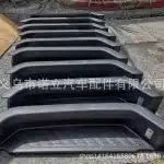 Middle Sliding Door Entry Pedal Step with LED Light for Toyota Hiace H200 2005-2018, Gray Rubber Finish