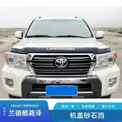 Bonnet Bug Deflector Stone Guard for 2008-2021 Toyota Land Cruiser LC200, Black Acrylic Hood Protector Bonnet Bug Deflector Stone Guard for 2008-2021 Toyota Land Cruiser LC200, Black Acrylic Hood Protector