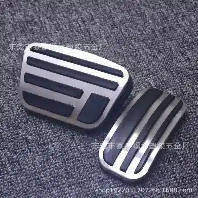 Silver Non-Slip Gas and Brake Pedal Covers for 2024 Toyota Prado, Punch-Free Aluminum Interior Trim, 2-Piece Set Silver Non-Slip Gas and Brake Pedal Covers for 2024 Toyota Prado, Punch-Free Aluminum Interior Trim, 2-Piece Set