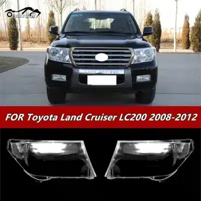 Headlight Lens Cover Clear Shell Replacement for 2008-2012 Toyota Land Cruiser LC200, Left and Right Pair Headlight Lens Cover Clear Shell Replacement for 2008-2012 Toyota Land Cruiser LC200, Left and Right Pair