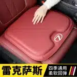 4PCS Nappa Leather Car Headrest and Lumbar Support Set with Lavender Filling for Lexus ES200 ES300h LX RX LC, Beige