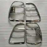 Chrome Rear Taillight Bezel Cover Trim for 2007 Toyota Land Cruiser FJ100, ABS Triple Plated