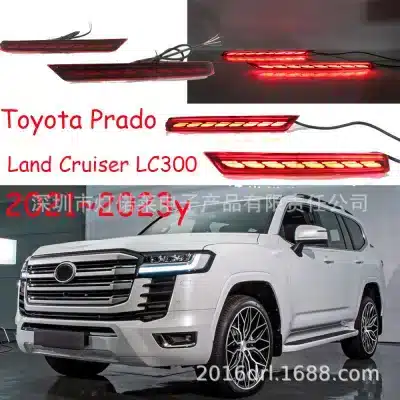 LED Rear Bumper Tail Light Assembly for Toyota Land Cruiser LC300 2022-2023, Dual Function Brake & Running Lamp LED Rear Bumper Tail Light Assembly for Toyota Land Cruiser LC300 2022-2023, Dual Function Brake & Running Lamp