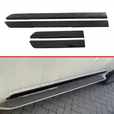 4PCS Body Side Door Molding Trim Anti-Collision Strip for 2023 Toyota Land Cruiser LC300, Carbon Fiber Style / Silver Finish 4PCS Body Side Door Molding Trim Anti-Collision Strip for 2023 Toyota Land Cruiser LC300, Carbon Fiber Style / Silver Finish