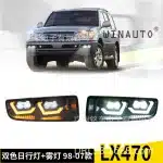 Dual-Color LED Daytime Running Lights with Amber Turn Signals for 1998-2007 Lexus LX470, Fog Light Replacement