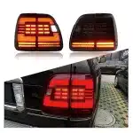 LED Taillight Assembly for 2004-2007 Lexus LX470, Smoked Sequential Turning Signal Driver and Passenger Side Rear Lamps
