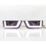 LED Daytime Running Lights Dual Color White/Amber Sequential Turn Signal Assembly for 2022+ Toyota Land Cruiser LC300