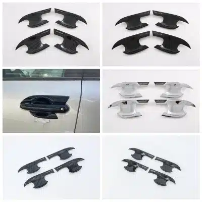 Chrome Exterior Door Handle Bowl Cover Trim for 2023 Toyota Land Cruiser LC300 3.4T Middle East Edition, ABS Protective Guard Chrome Exterior Door Handle Bowl Cover Trim for 2023 Toyota Land Cruiser LC300 3.4T Middle East Edition, ABS Protective Guard