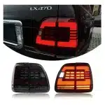 LED Taillight Assembly Smoked for 2004-2007 Lexus LX470, Rear Brake Lamp with Dynamic Sequential Turn Signal