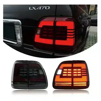 LED Taillight Assembly Smoked for 2004-2007 Lexus LX470, Rear Brake Lamp with Dynamic Sequential Turn Signal LED Taillight Assembly Smoked for 2004-2007 Lexus LX470, Rear Brake Lamp with Dynamic Sequential Turn Signal