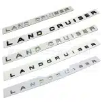 3D Gloss Black Emblem Badge Kit for Toyota Land Cruiser LC200 LC300, Front Hood Rear Side Logo Set