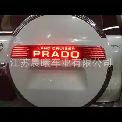 Rear Spare Tire Cover with LED Accent Light for 2014 Toyota Prado FJ150, Durable Exterior Protection