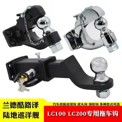 Heavy Duty Forged Rear Bumper Towing Hook Ball Mount for Toyota Land Cruiser LC100 LC200 Heavy Duty Forged Rear Bumper Towing Hook Ball Mount for Toyota Land Cruiser LC100 LC200