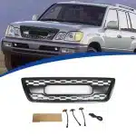 Front Radiator Grille TRD Style ABS Plastic Replacement for 1998-2002 Lexus LX470