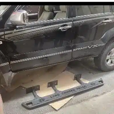 Heavy-Duty Steel Side Step Running Boards for 2003-2009 Toyota Land Cruiser Prado LC120, Off-Road Competitive Style Heavy-Duty Steel Side Step Running Boards for 2003-2009 Toyota Land Cruiser Prado LC120, Off-Road Competitive Style