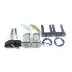 Door Lock Switch Cylinder Set with Keys for Toyota Land Cruiser FJ45 FJ50, Replaces 69051-69015 69052-69015