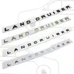 3D Metal Car Emblem Hood and Side Badge Replacement for Toyota Land Cruiser LC200 LC300, Matte/Gloss Black