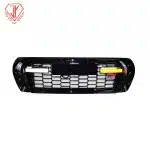 GR Style Front Center Grille with LED Through-Light for 2008-2015 Toyota Land Cruiser LC200, Gloss Black ABS