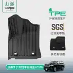 TPE Rear Seat Back Protector Mats for 2022-2024 Toyota Land Cruiser LC300 7-Seater, All-Weather Cargo Liners