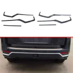 Rear Fog Lamp Bezel Trim Refit Rear Bumper Accents for 2023 Toyota Land Cruiser LC300, Carbon Fiber/Silver, 2PCS