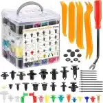 1240Pcs Universal Car Retainer Clips Set, 32 Popular Sizes Auto Fasteners Kit for Toyota Bumper & Trim Panels