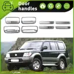 Chrome Exterior Door Handle and Bowl Cover Trim Set for 1996-2002 Toyota Land Cruiser Prado J90, ABS Chrome