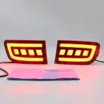 Red Rear Bumper Reflector LED Brake Light for Toyota Prado 2003-2009, 3-Function Driving Warning Lamp