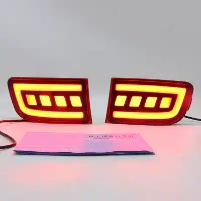 Red Rear Bumper Reflector LED Brake Light for Toyota Prado 2003-2009, 3-Function Driving Warning Lamp Red Rear Bumper Reflector LED Brake Light for Toyota Prado 2003-2009, 3-Function Driving Warning Lamp