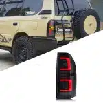 LED Rear Tail Light Assembly for 1996-2002 Toyota Land Cruiser Prado LC90 LC95 3400, Smoking/Red Driving Brake Lamps