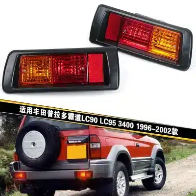 Rear Bumper Surface Tail Light Fog Lamp RH Passenger Side for 1996-2002 Toyota Prado LC90 LC95, OE 81551-60150 Rear Bumper Surface Tail Light Fog Lamp RH Passenger Side for 1996-2002 Toyota Prado LC90 LC95, OE 81551-60150