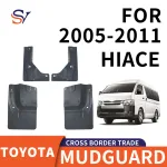 4Pcs Front and Rear Mud Guards Splash Guards for 2005-2011 Toyota Hiace, Flexible PP Soft Plastic Mudflaps
