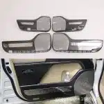 Interior Door Anti-Kick Guard Protector Plates for 2008-2020 Toyota Land Cruiser LC200, ABS Material, 4-Piece Set