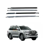 4pcs Window Seal Weatherstrip Set Chrome Trim for Toyota Land Cruiser LC200 2007-2016, Front Rear Left Right Outer Door Belt Moulding