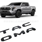 Tailgate Insert Letters Gloss Black ABS Decal Emblems for 2024 Toyota Tacoma, 3D Trunk Bezel Logo Stickers