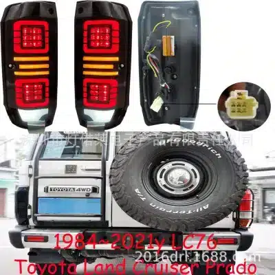LED Rear Taillight Assembly for Toyota Land Cruiser LC76 LC70 FJ70 (1984-2021), Waterproof Brake Tail Light LED Rear Taillight Assembly for Toyota Land Cruiser LC76 LC70 FJ70 (1984-2021), Waterproof Brake Tail Light