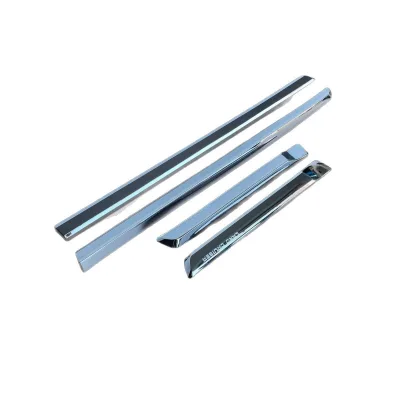 Chrome Side Door Body Molding Trim Strips 4pcs Set for Toyota Land Cruiser LC200, Anti-Collision Protection Strips