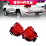 Rear Bumper LED Fog Light Assembly for 2016-2018 Toyota Land Cruiser LC200, Brake Signal Lamp Reflector