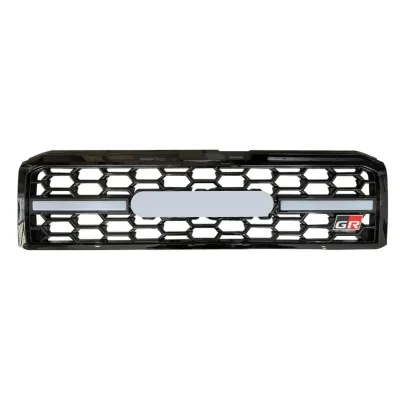 Front Bumper Grille with LED Lights GR Style Replacement for Toyota Land Cruiser LC70 LC76 LC79 2007-2022, Gloss Black Front Bumper Grille with LED Lights GR Style Replacement for Toyota Land Cruiser LC70 LC76 LC79 2007-2022, Gloss Black