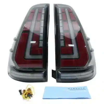LED Taillight Assembly Pair for Toyota Land Cruiser Prado 2003-2009, Clear Lens Rear Brake Lamp Upgrade LED Taillight Assembly Pair for Toyota Land Cruiser Prado 2003-2009, Clear Lens Rear Brake Lamp Upgrade