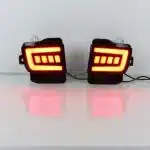 Rear LED Fog Brake Lights Assembly for 2016-2020 Toyota Land Cruiser LC200, Rear Bumper Reflector Lamp Pair