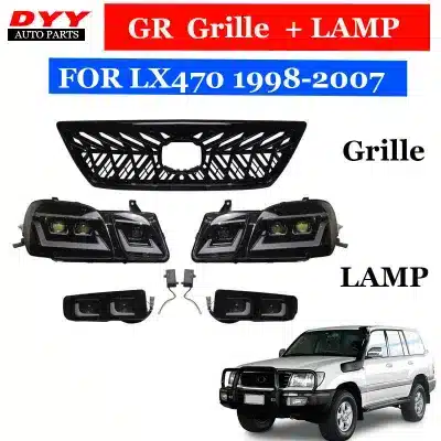 Rear Tail Light Assembly Driver and Passenger Side Smoked Lens for 1998-2007 Lexus LX470