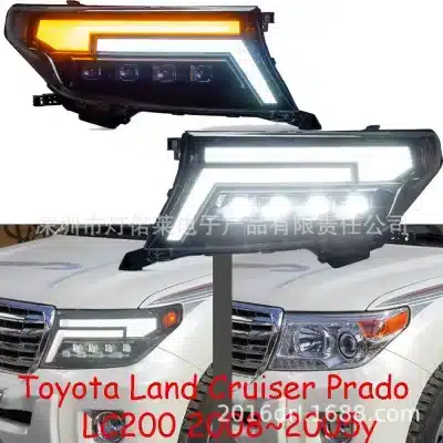 Full LED Headlight Assembly with Quad Lens & DRL for Toyota Land Cruiser Prado 2008-2015 J150, 6000K White Full LED Headlight Assembly with Quad Lens & DRL for Toyota Land Cruiser Prado 2008-2015 J150, 6000K White