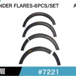 Fender Flare Wheel Eyebrow Kit for Toyota Hiace 200 Series 2005-2018, Exterior Wide Arch Protector