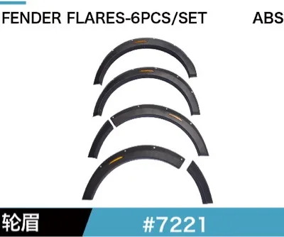 Fender Flare Wheel Eyebrow Kit for Toyota Hiace 200 Series 2005-2018, Exterior Wide Arch Protector Fender Flare Wheel Eyebrow Kit for Toyota Hiace 200 Series 2005-2018, Exterior Wide Arch Protector
