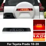 LED Spare Tire Brake Light for 2010-2020 Toyota Prado, Red Rear Bumper Running Light with Sequential Flowing Turn Signal